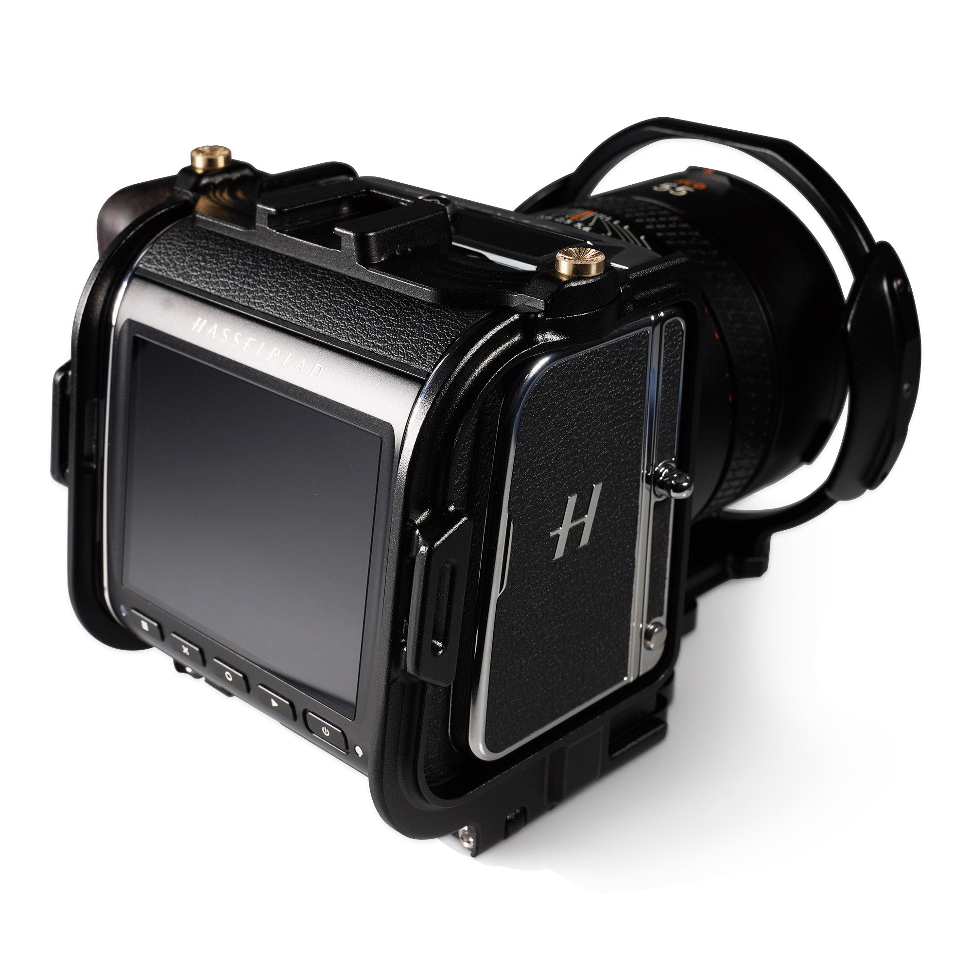 Lanhorse Camera Cage Compatible for Hasselblad 907x and Control Grip, Quick-Release CFV Digital Back, with Lens Protection Frame. Optional Rosewood Hand Grip.