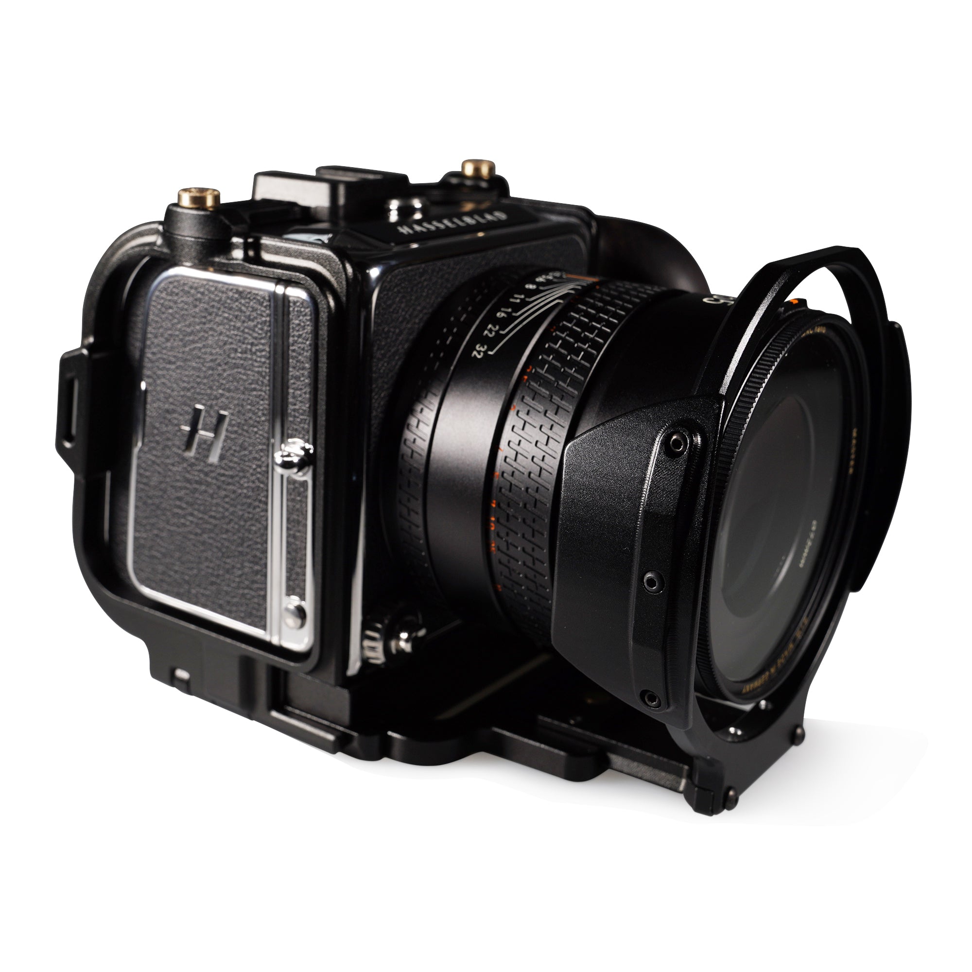 Lanhorse Camera Cage Compatible for Hasselblad 907x and Control Grip, Quick-Release CFV Digital Back, with Lens Protection Frame. Optional Rosewood Hand Grip.