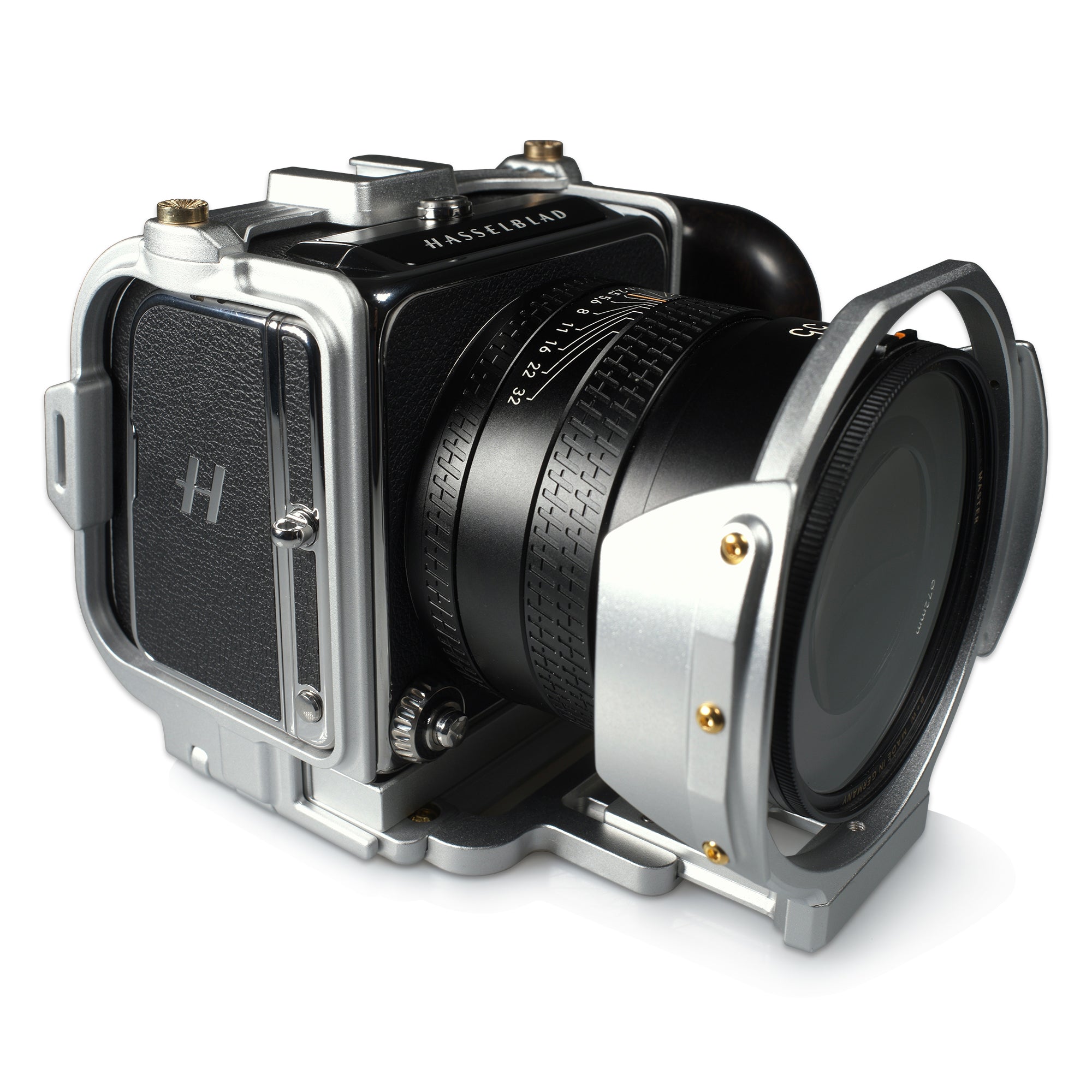 Lanhorse Camera Cage Compatible for Hasselblad 907x and Control Grip, Quick-Release CFV Digital Back, with Lens Protection Frame. Optional Rosewood Hand Grip.