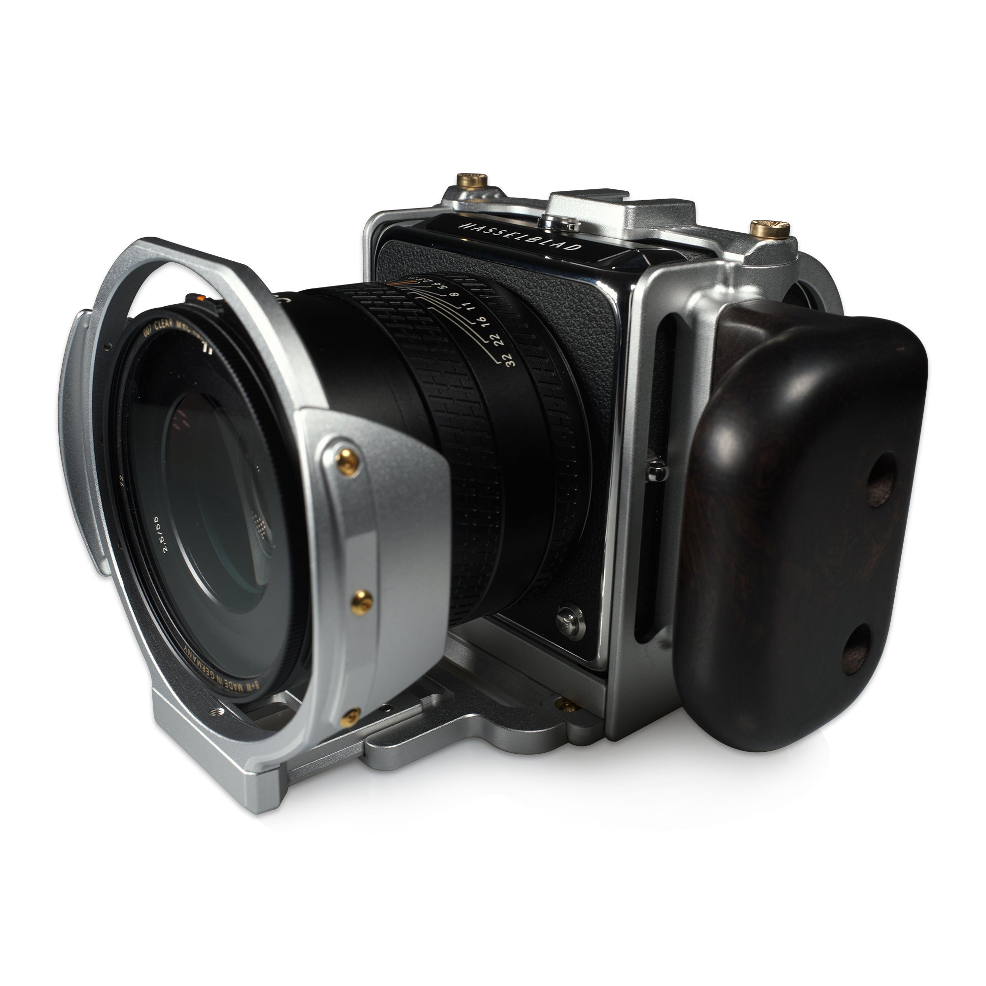 Lanhorse Camera Cage Compatible for Hasselblad 907x and Control Grip, Quick-Release CFV Digital Back, with Lens Protection Frame. Optional Rosewood Hand Grip.