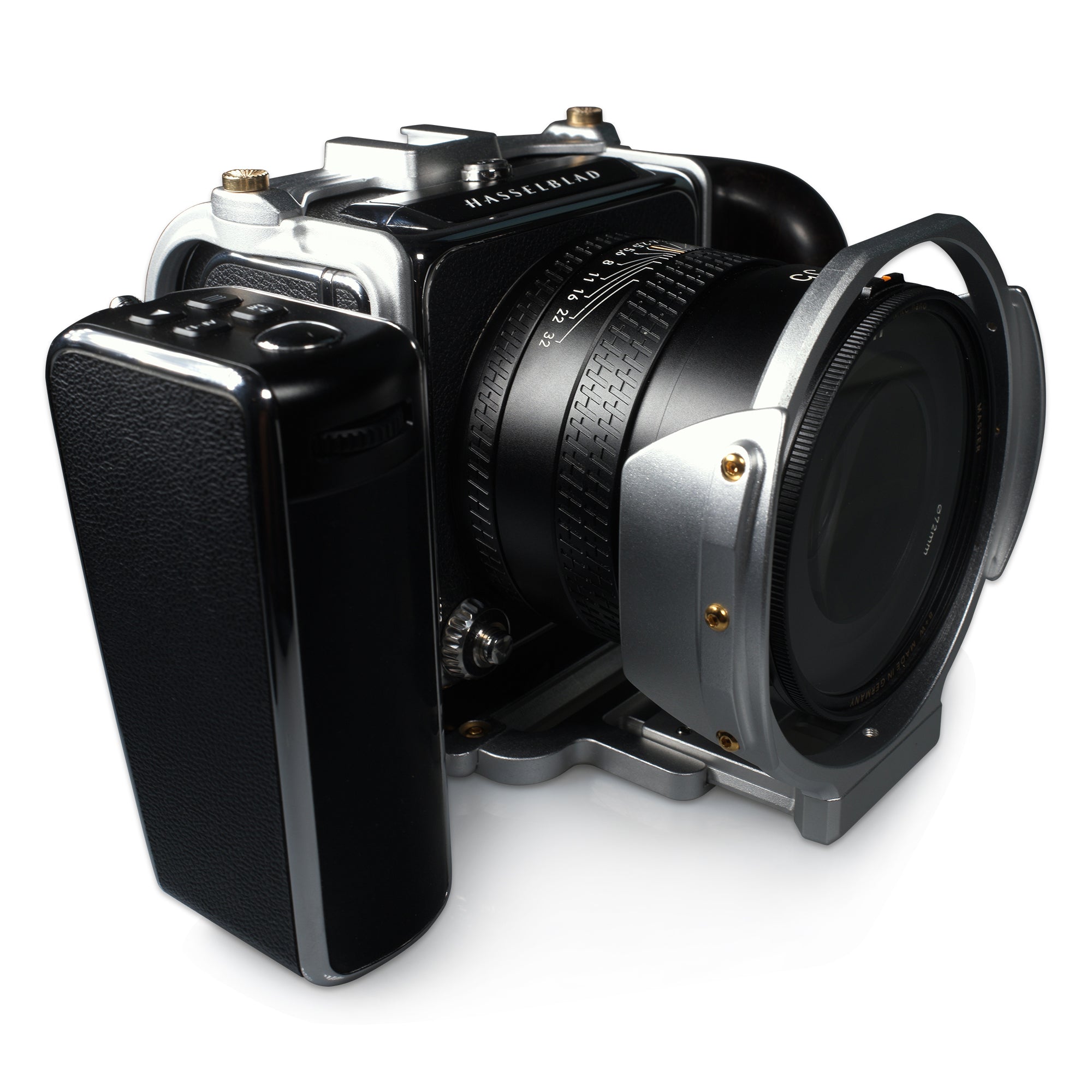 Lanhorse Camera Cage Compatible for Hasselblad 907x and Control Grip, Quick-Release CFV Digital Back, with Lens Protection Frame. Optional Rosewood Hand Grip.