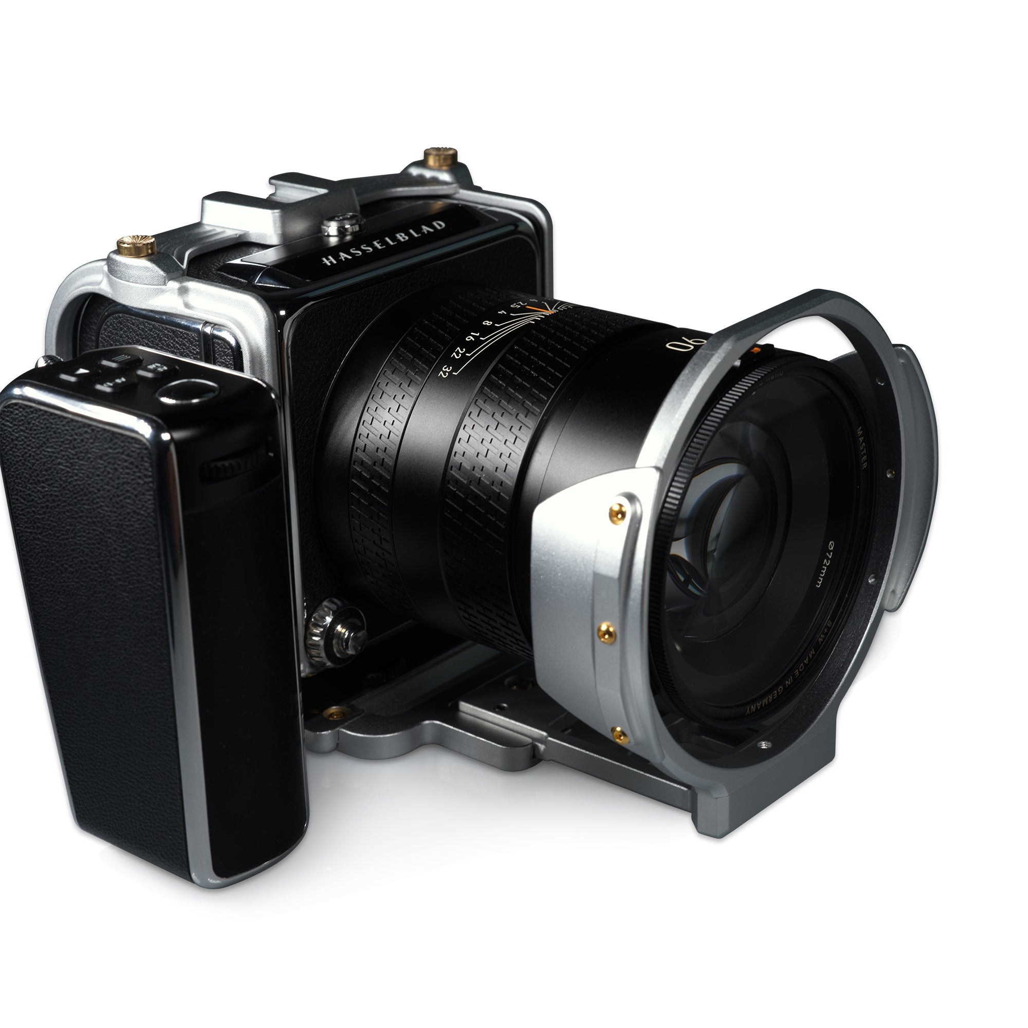 Lanhorse Camera Cage Compatible for Hasselblad 907x and Control Grip, Quick-Release CFV Digital Back, with Lens Protection Frame. Optional Rosewood Hand Grip.